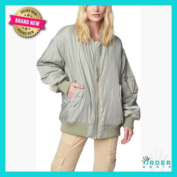 Jackets & Blazers - Long Nylon Bomber Jacket Oversized Relaxed Fit Y2K Chic Casual Outerwear